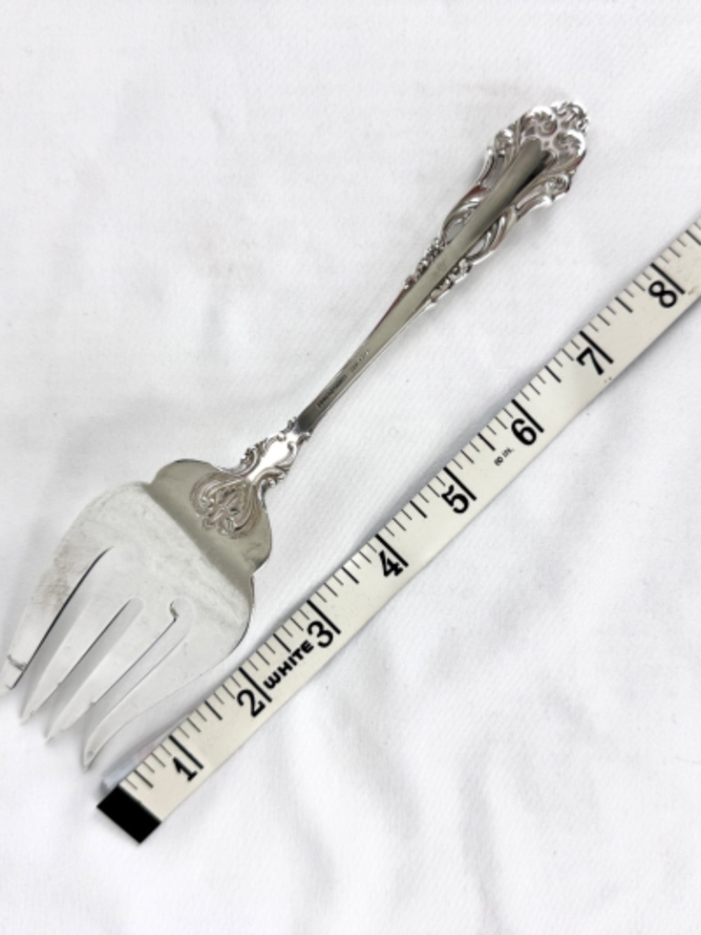 Vintage 1970s Grand Renaissance Sterling Silver Lg Meat Fork Reed and Barton - Picture 12 of 14